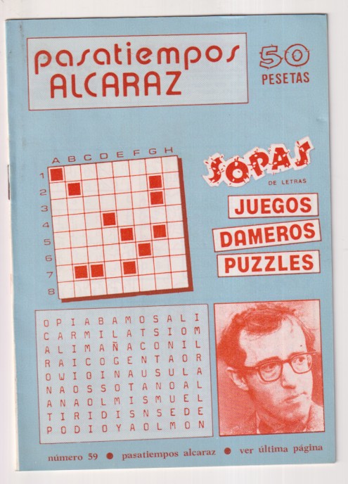Pasatiempos Alcaraz nº 59. sin usar
