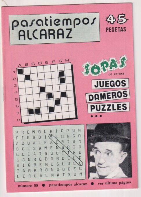Pasatiempos Alcaraz nº 55. sin usar