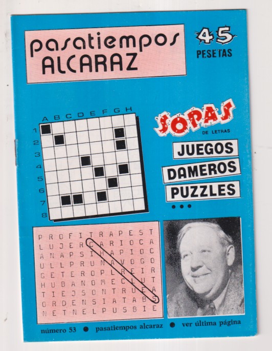 Pasatiempos Alcaraz nº 53. Sin USAR