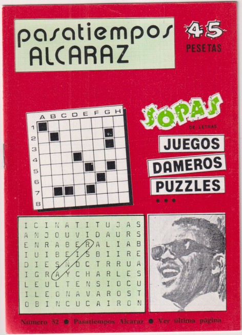 Pasatiempos Alcaraz nº 52. SIN USAR