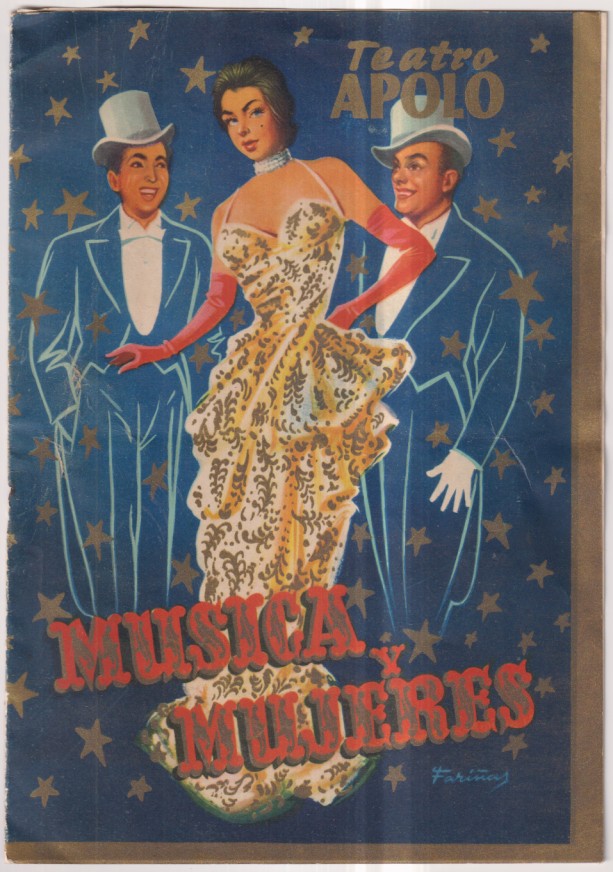 Teatro Apolo, Música y mujeres. Programa (23x16 cm) 8 páginas. Año 1950 o 1951