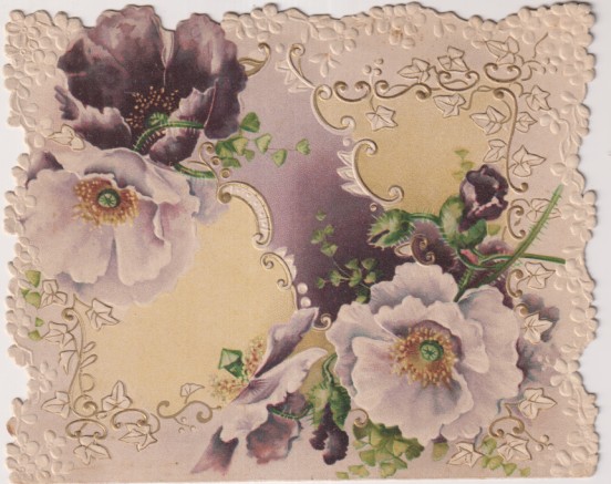 Antiguo Cromo Troquelado con relieves en cartulina o cartón (12,5x12 c).