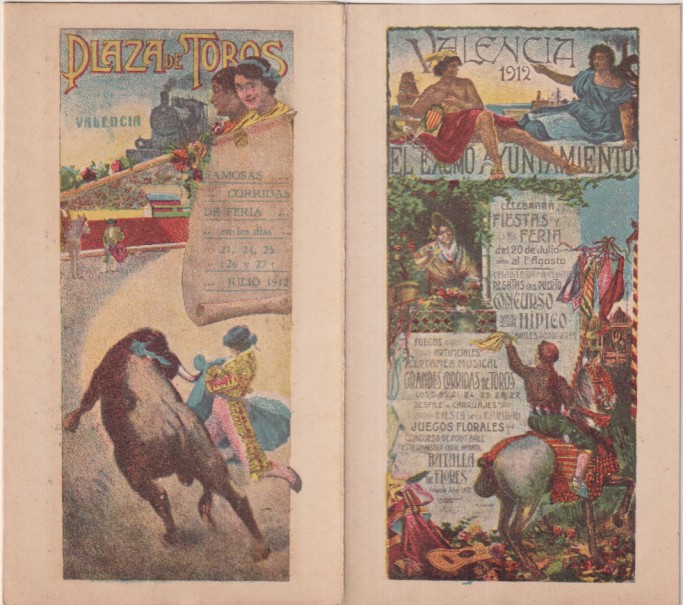 Valencia. Tríptico. Programa de Feria y Fiestas de 1912