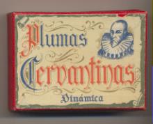 Caja de Plumas Cervantinas Dinámica. Regia Especial 1943. Caja con 47 plumas