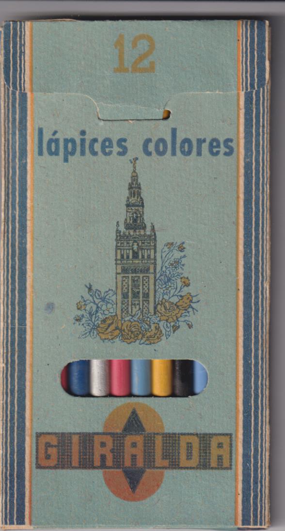 Caja (18,5x12,5) de 12 Lápices de Colores, Giralda. SIN USAR
