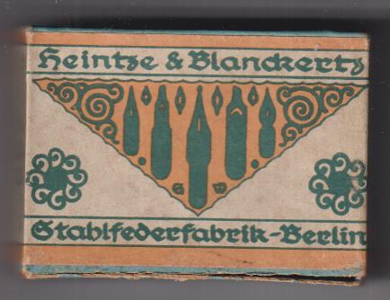 Heintze & Blanckertz. Cajita con 50 plumillas