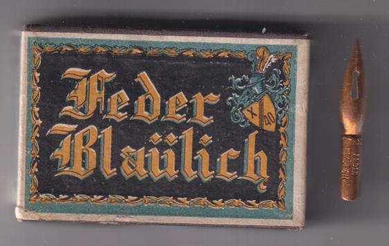 Feder Blaulich. Cajita (74x50x23 mm.) de plumillas. Contiene 70 plumillas
