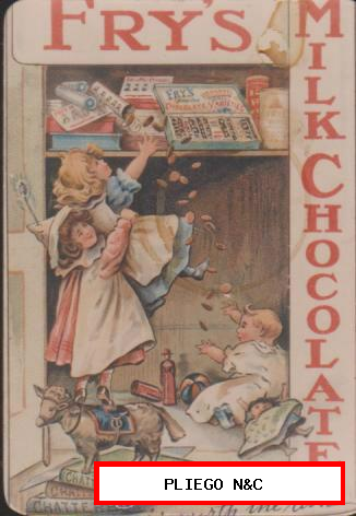 Fry´s. Milk Chocolate. Posa-vasos. (12x8,5) Cartulina y corcho