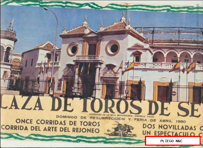 Cartel de Toros (45x25) Plaza de Toros de Sevilla. Domingo de Resurrección y Fe