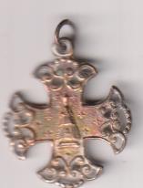 Antigua Medalla AE-3. Virgen Montserrat sobre cruz. R/ Patrona de Catalunya