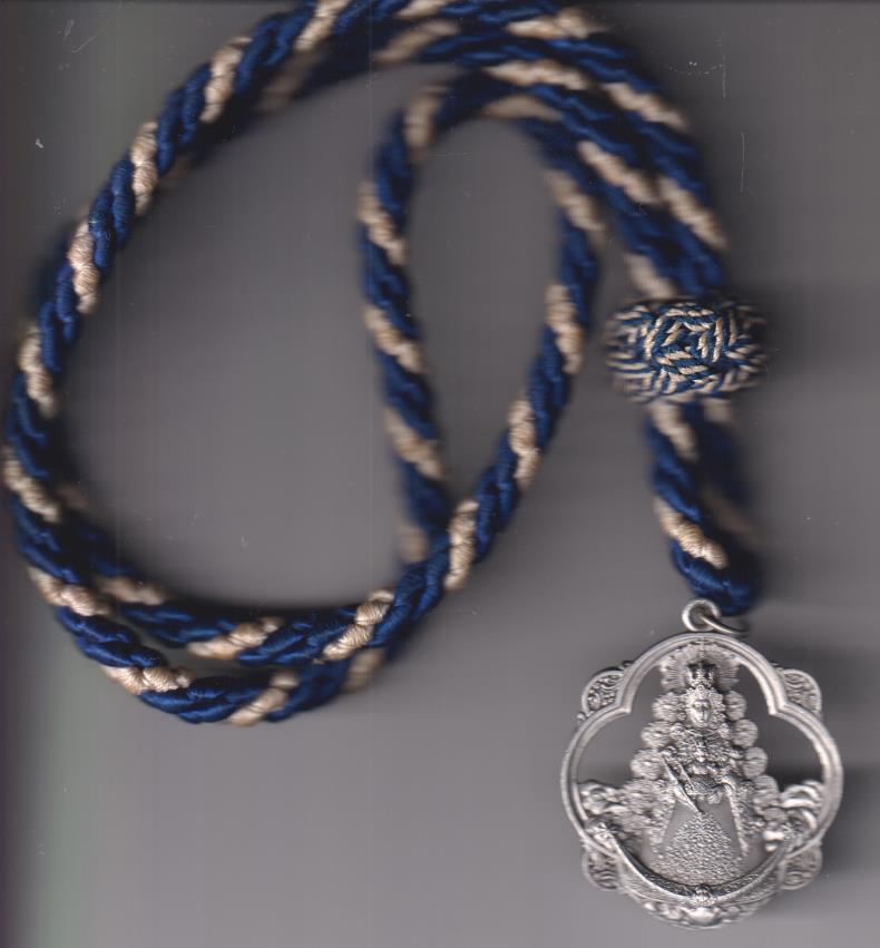 Medalla AL-5 cms. Virgen del Rocío con cordón