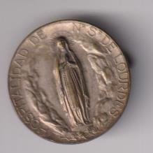 Medalla (AE-3 Cms.) Hospitalidad de Nª Sª de Lourdes, con alfiler en Reverso