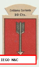 Emblema corriente, Serie B nº 201. Burguillos. (30 cts.)