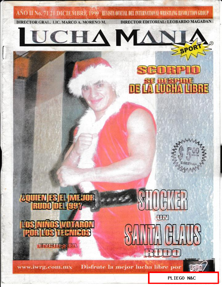 lucha manía nº 71 (21 diciembre 1999) Méjico