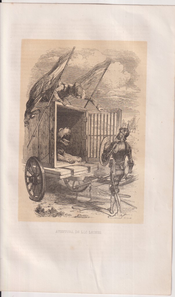Lote de 3 Grabados del Quijote de Gaspar Roig de 1864