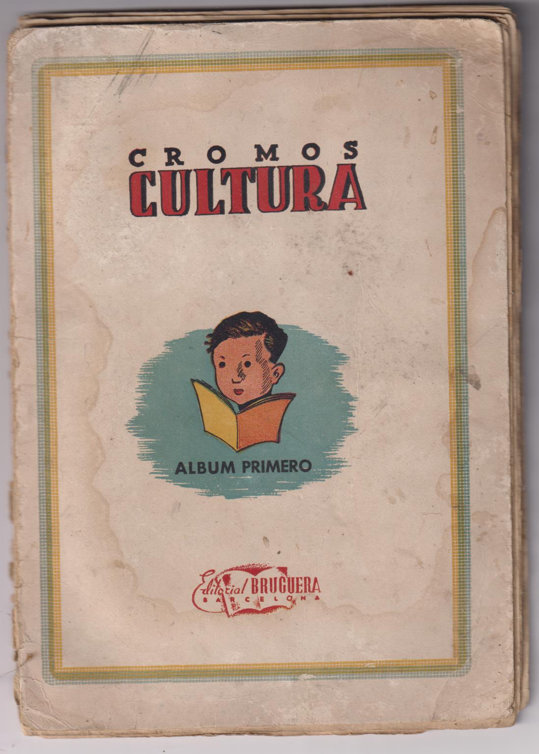 Cromos Cultura. Álbum Primero. Bruguera 1942. Álbum a falta de 5 cromos
