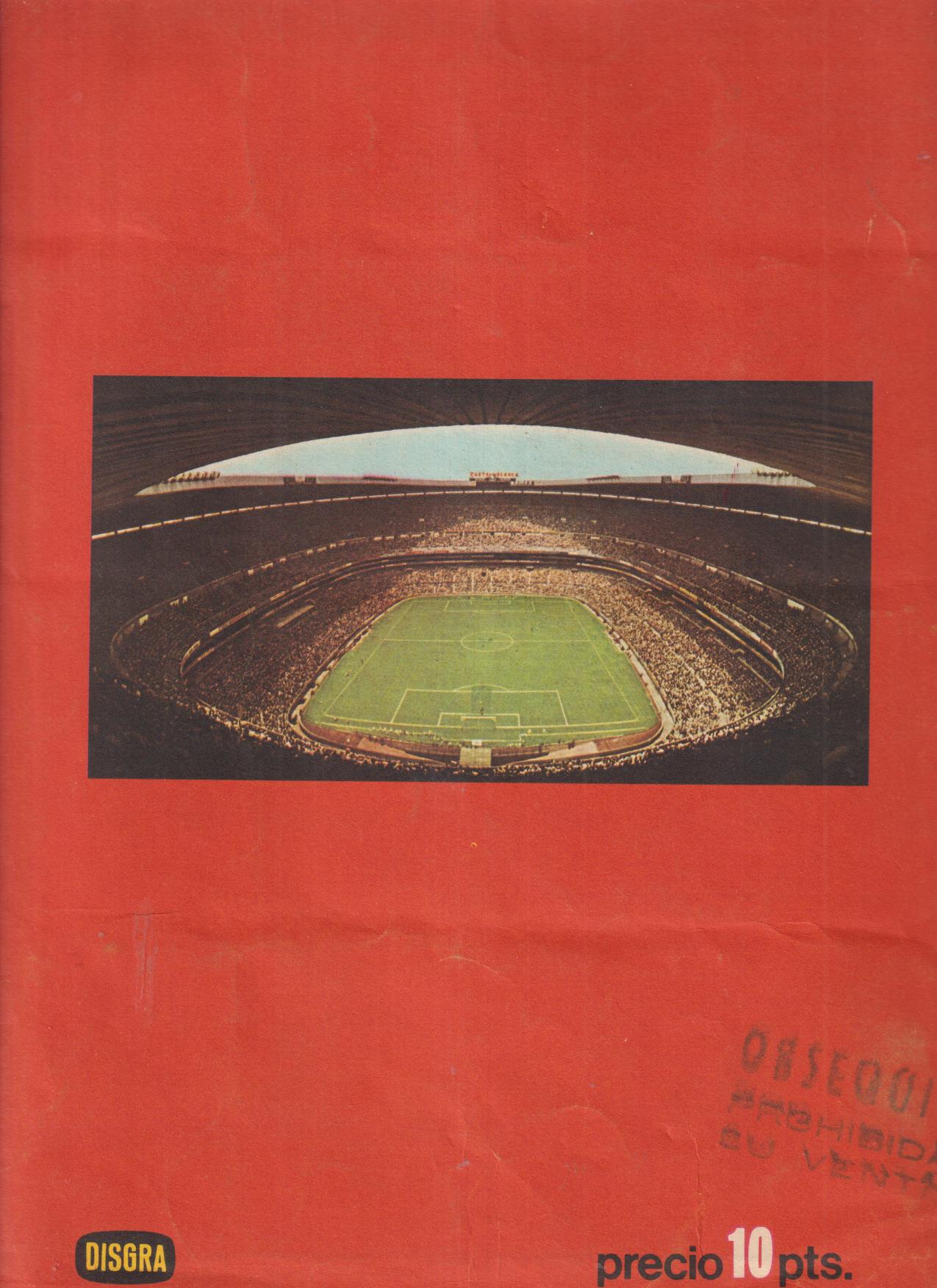 Álbum Ases del IX Mundial de Futbol, México 1970. Disgrá. Contiene 215 de 272 cromos