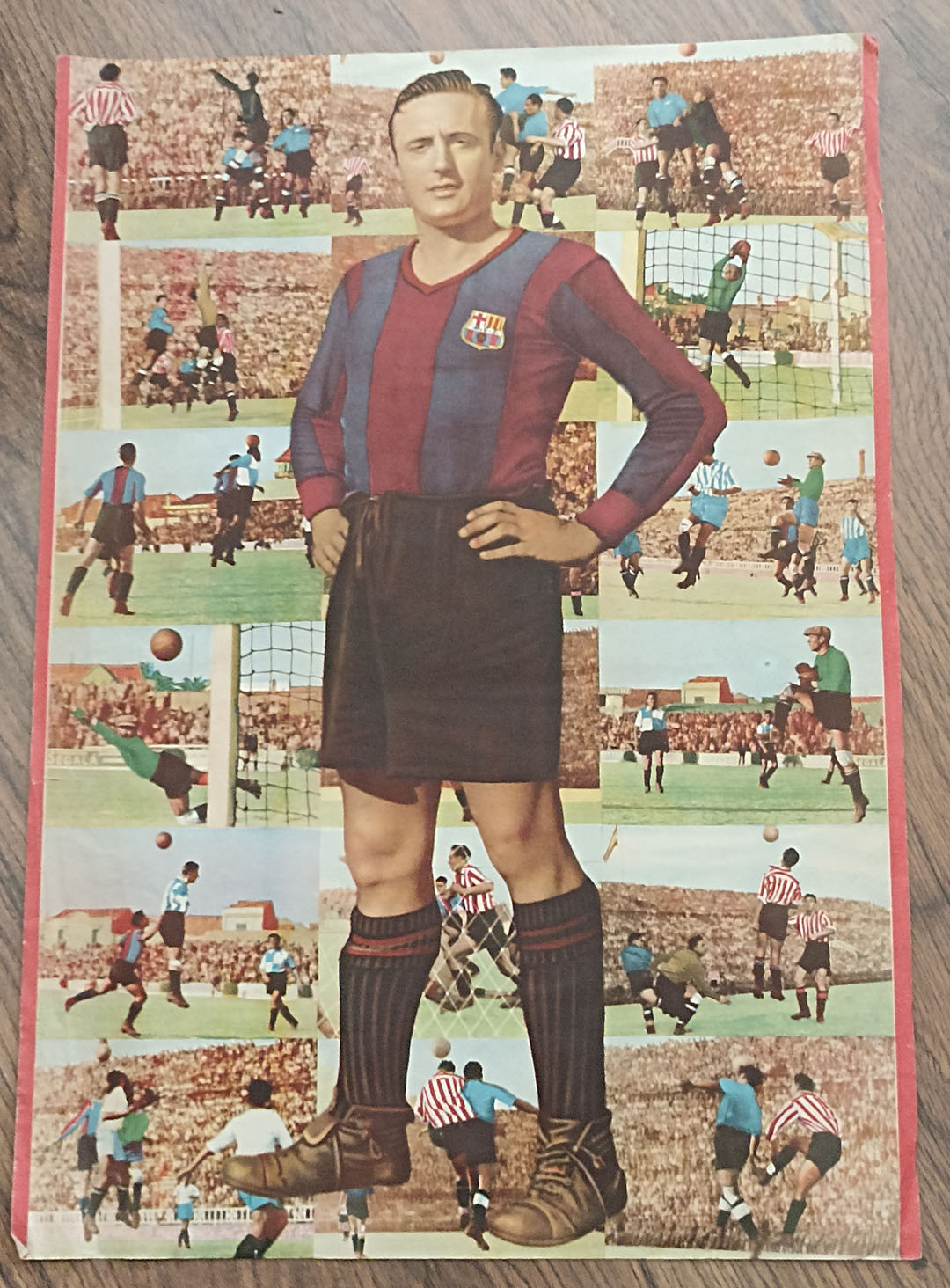 Colección de 18 Cromos Vencedor Raich Barcelona. Bruguera 1944-45. Hoja con los cromos sin cortar