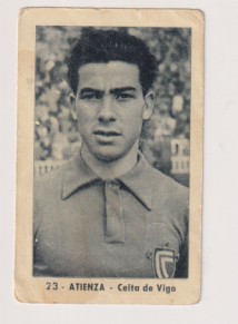 Cromos de Futbol. Atienza celta de Vigo. Ruiz Romero 1952-53. Sin señal de pegado