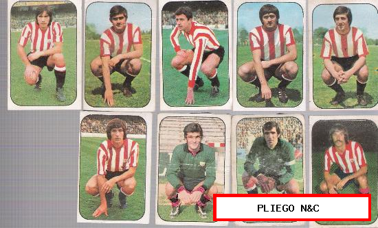 Liga 1976-77. Este. Athletic de Bilbao. Lote de 9 cromos