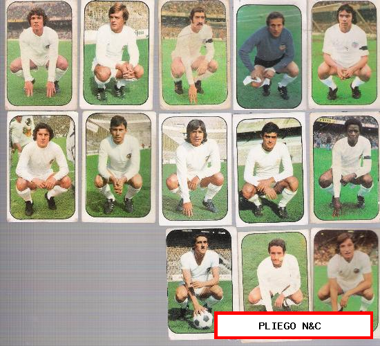 Liga 1976-77. Este. Valencia. Lote de 13 cromos