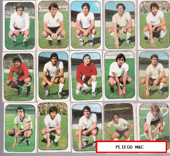 Liga 1976-77. Este. Salamanca. Lote de 15 cromos