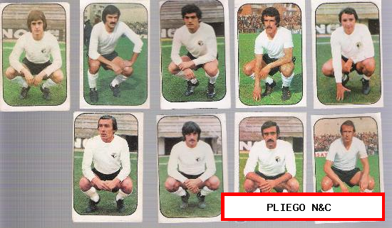 Liga 1976-77. Este. Burgos. Lote de 10 cromos