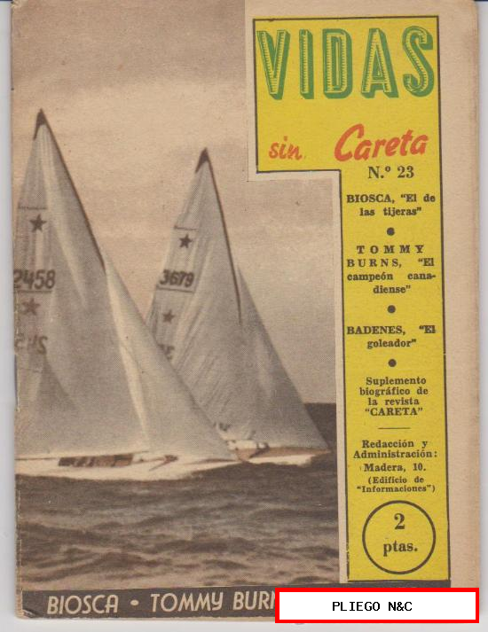 Vidas sin Careta nº 23. Año 1955
