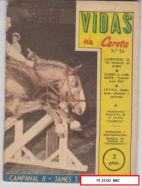 Vidas sin Careta nº 15. Año 1955