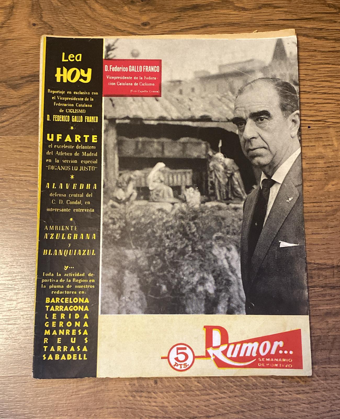 Rumor semanario deportivo. Navidad de 1964