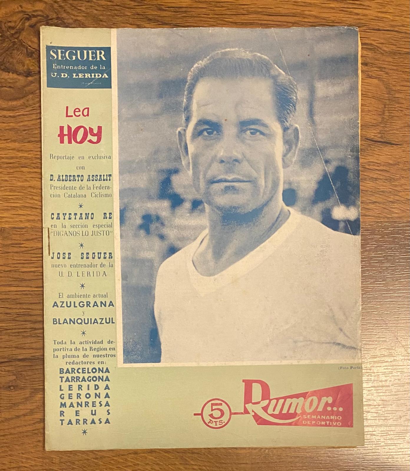 Rumor. Semanario deportivo nº 32. Barcelona 9 octubre 1964