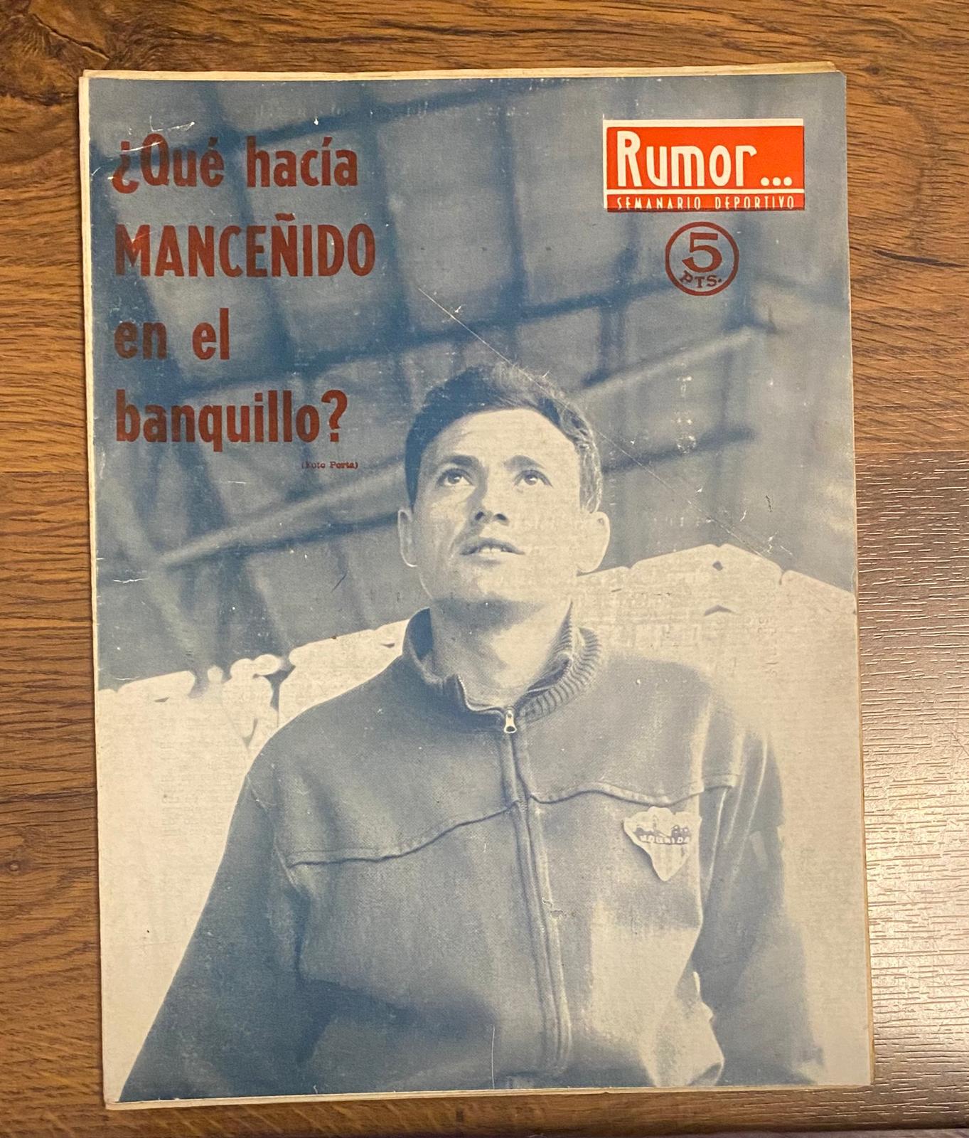 Rumor. Semanario deportivo nº 98. Barcelona 18 febreo 1966