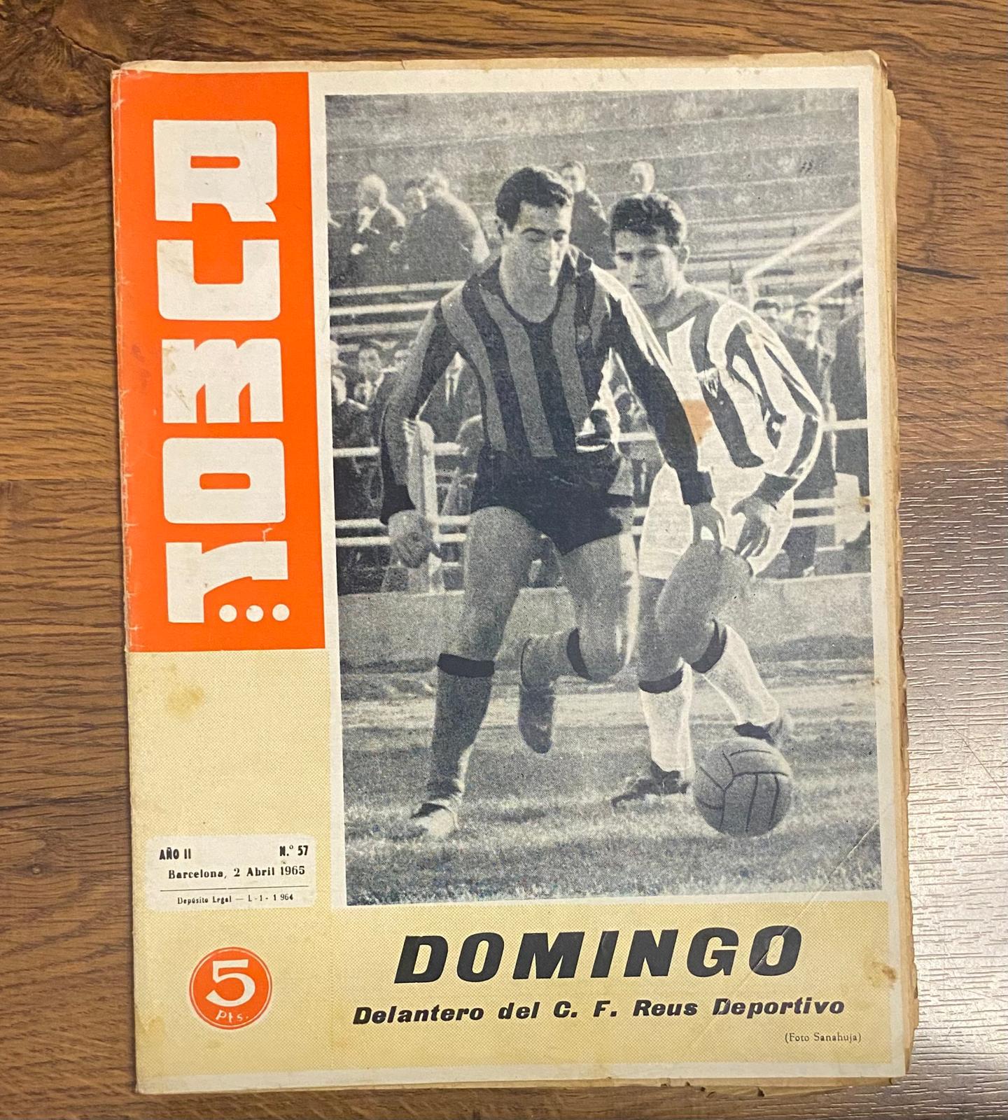 Rumor. Semanario deportivo nº 57. Barcelona 2 abril 1965