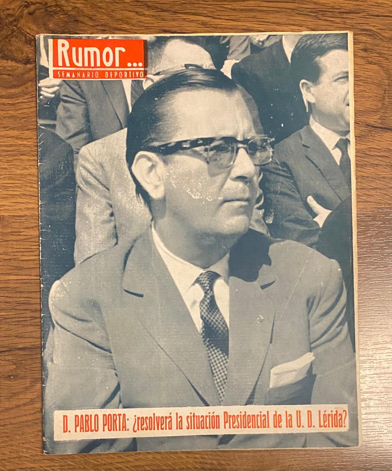 Rumor. Semanario deportivo nº 112. Barcelona 27 mayo 1966