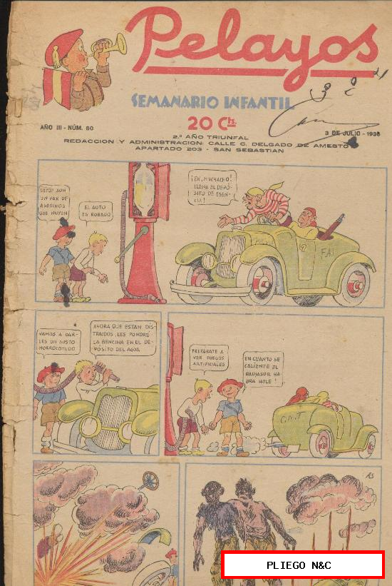 Pelayos nº 80. Julio 1938