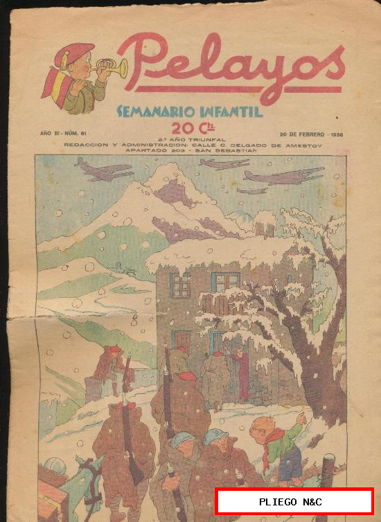 Pelayos nº 61. Febrero 1938