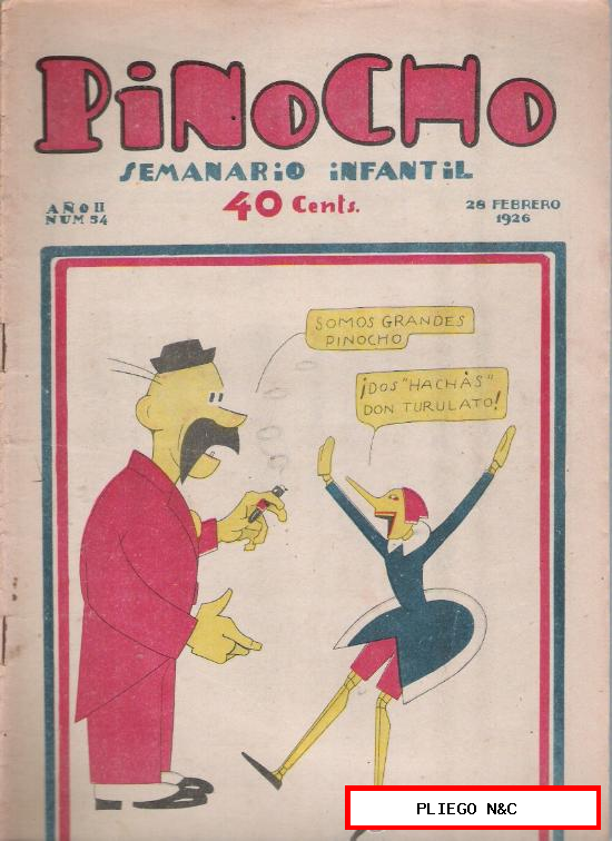 Pinocho nº 54. Editorial Calleja 1925