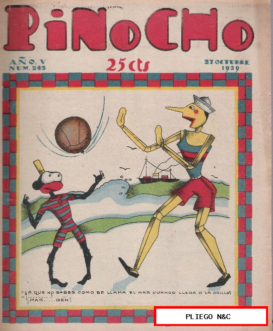 Pinocho nº 245. Editorial Calleja 1925