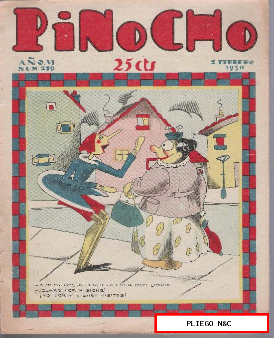 Pinocho nº 259. Editorial Calleja 1925