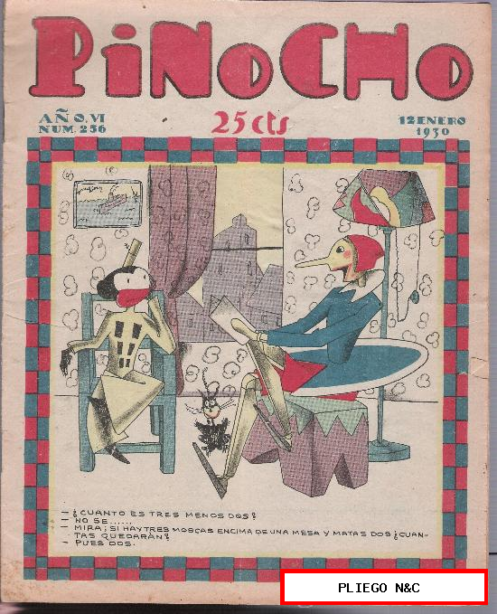Pinocho nº 256. Editorial Calleja 1925