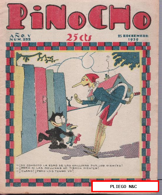 Pinocho nº 252. Editorial Calleja 1925