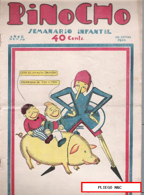 Pinocho nº 70. Editorial Calleja 1925