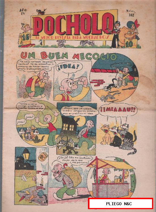 Pocholo nº 162. S. Vives 1930. Con dibujos de C. Arnal