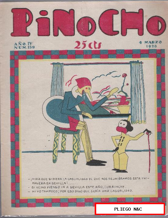 Pinocho nº 159. Editorial S. Calleja 1925