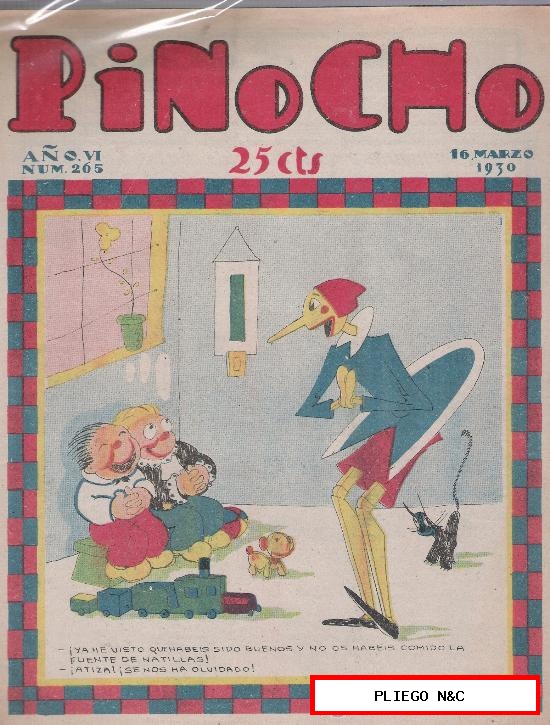 Pinocho nº 265. Editorial S. Calleja 1925