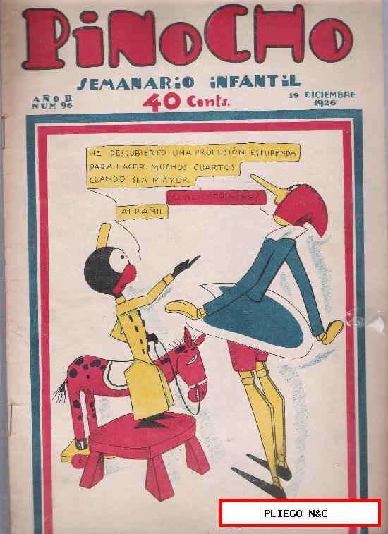 Pinocho nº 96. Editorial S. Calleja 1925