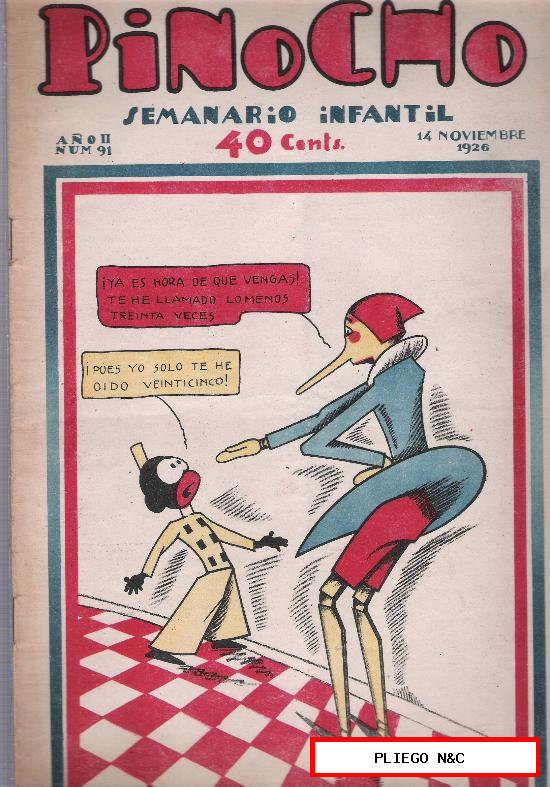 Pinocho nº 91. Editorial S. Calleja 1925