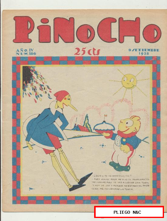 Pinocho nº 186. Editorial Calleja 1925