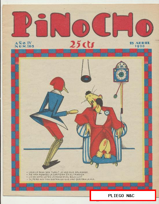 Pinocho nº 165. Editorial Calleja 1925