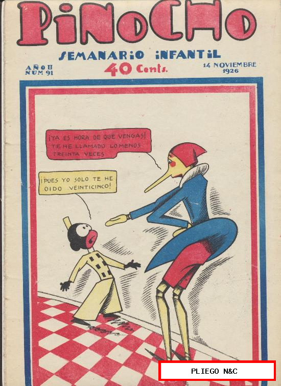 Pinocho nº 91. Editorial Calleja 1925